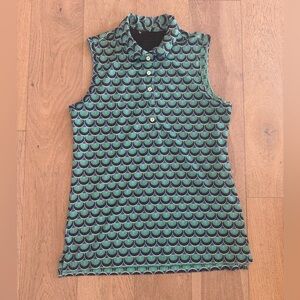 Peter Millar Womens Tank Top Medium Green Black